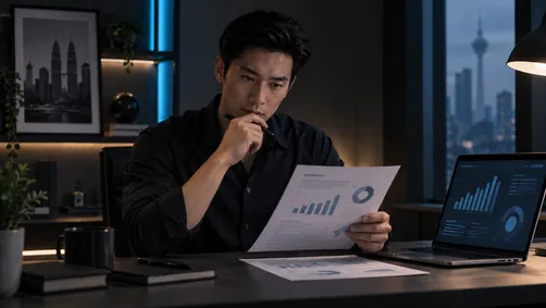 Business owner comparing Google Ads agency proposals in Malaysia