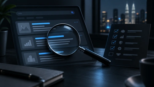Business owner evaluating SEO agency options in Malaysia